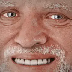 Old man smiling with white mustache
