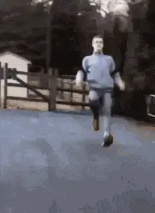 man running with sword