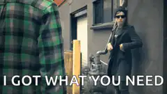 Guy with baseball bat I got what you need