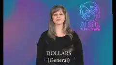 ASL sign for DOLLARS