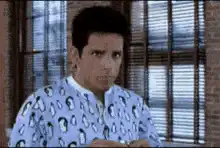 Ben Stiller in penguin pajamas