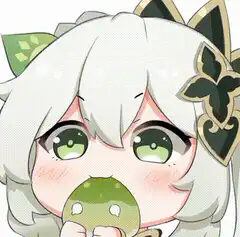 Paimon eating a slime