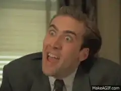 Nicolas Cage excited face