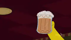 Simpsons beer mugs clink and catch fire