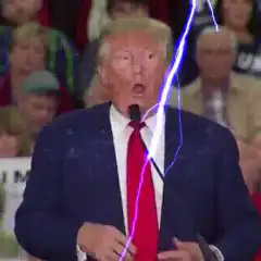Donald Trump skeleton lightning
