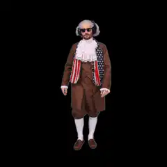 George Washington waving farewell
