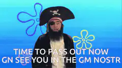 Pirate Captain Time to Pass Out Now