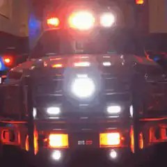 police truck lights flashing