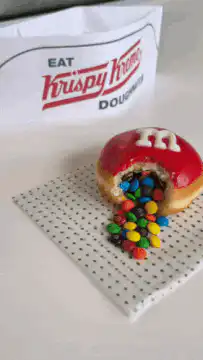 Krispy Kreme M&M Donut