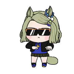 Chibi horse girl with sunglasses
