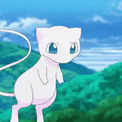 Mew jumping in anime