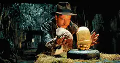 Indiana Jones swaps the idol for sand