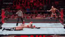 CM Punk hits a spear on John Cena