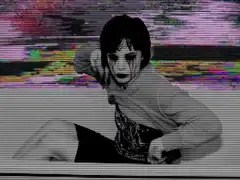 Wednesday Addams glitch effect