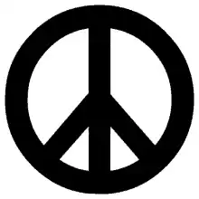 Peace sign morphs into anarchy symbol