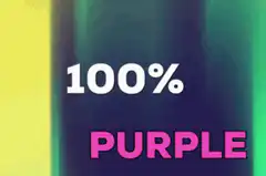 100% Purple text on shifting background