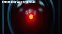 HAL 9000 Composing Email