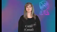 ASL sign for CASH