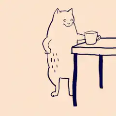 cat drinks from jar and falls over