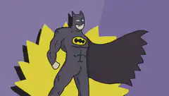 Batman smoking a cigarette