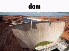 Dam water release montage