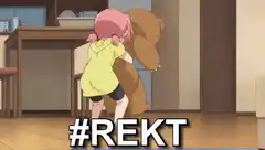 Anya Forger tackles teddy bear #REKT