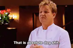 Gordon Ramsay That is absolute dog shit