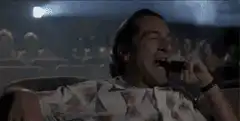 Leonardo DiCaprio laughing hysterically