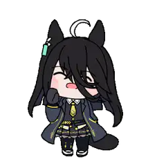 chibi horse girl winking
