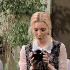 Phoebe looks into crystal ball