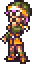 Pixel art character with green hat
