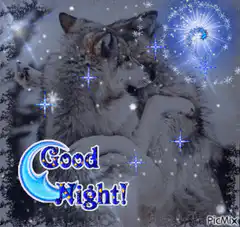 Good Night Wolf Snowflakes