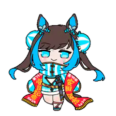 Chibi horse girl with scarf