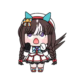 Chibi anime girl shocked