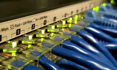 blinking green lights on network switch