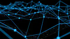 Blue network nodes with numbers