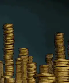 Scrooge McDuck adds a coin to his money bin