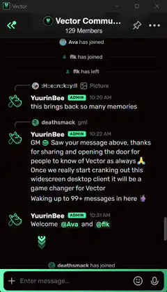 Vector app discord chat typing gm