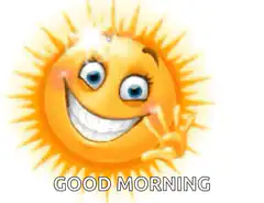 Good Morning Sun Emoji Waving