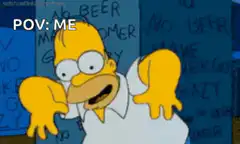 Homer Simpson POV Me Panic