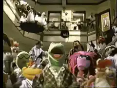 Kermit and Muppets in a courtroom