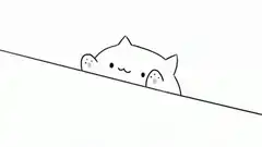cat smashing through line