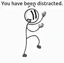 Stick figure distracted