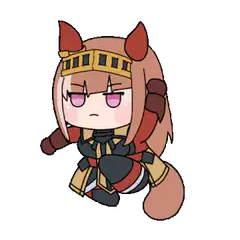 Chibi horse girl with horns and tail