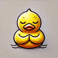 Yellow rubber duck floating