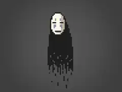 Pixel Art No-Face Offering Gold