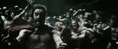 Gerard Butler as Leonidas shouting