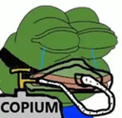 Pepe drinking copium