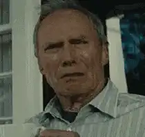 Clint Eastwood confused face
