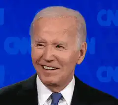 Joe Biden smiling and talking